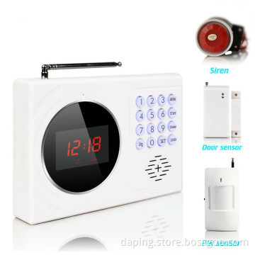Wireless gsm pstn home alarm system with telephone line